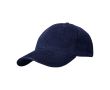 Casquette classique en velours côtelé recyclé 6 panneaux 280 g/m² couleur bleu marine