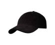 Casquette classique en velours côtelé recyclé 6 panneaux 280 g/m² couleur noir