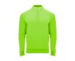 Sweat-shirt avec demi-fermeture éclair 200 g/m² Roly Direct Epiro  couleur vert fluorescent