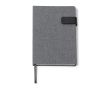 Agenda A5 en RPET avec fermeture magnétique couleur gris clair