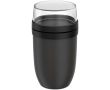 Boîte repas plastique double compartiment 1,05 L Mepal couleur noir