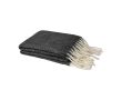 Plaid extra doux et chaud en polyester recyclé 125 x 150 cm couleur noir