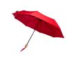 Parapluie manuel RPET 21\" en polyester pongé avec poignée en bois Ø99 couleur rouge