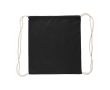 Sac à dos à cordes en coton de couleurs Oeko-Tex® 140g/m2 couleur noir