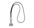 Lanyard en RPET élégant pour étui de téléphone couleur gris graphite