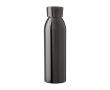 Bouteille en acier inoxydable recyclé avec bouchon et sangle 650ml couleur noir
