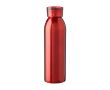 Bouteille en acier inoxydable recyclé avec bouchon et sangle 650ml couleur rouge