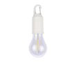 Lampe rechargeable en forme d'ampoule avec clip pour transport couleur blanc