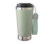 Gobelet thermique acier inoxydable sangle et couvercle noir, 500 ml couleur vert pastel