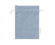 Petit sac en coton recyclé à fermeture éclair 120 g/m2 Mini Recycled couleur bleu