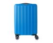 Valise rigide à 8 roues pivotantes avec plaque personnalisable couleur bleu
