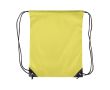 Sac à dos à cordes polyester avec coins et cordes noirs couleur jaune
