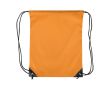 Sac à dos à cordes polyester avec coins et cordes noirs couleur orange