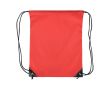 Sac à dos à cordes polyester avec coins et cordes noirs couleur rouge