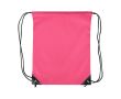 Sac à dos à cordes polyester avec coins et cordes noirs couleur rose