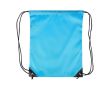 Sac à dos à cordes polyester avec coins et cordes noirs couleur bleu ciel