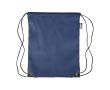 Sac à dos à cordes polyester avec coins et cordes noirs couleur bleu