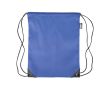 Sac à dos à cordes polyester avec coins et cordes noirs couleur bleu ultramarine