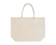 Sac de plage en coton recyclé avec anses en corde 270 g/m² couleur naturel