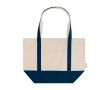 Sac multiusage en coton recyclé avec doubles anses 320 g/m² couleur bleu marine