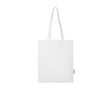 Tote bag en coton recyclé et RPET 7 L 140 g/m² couleur blanc