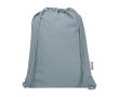 Sac à cordons en coton recyclé et RPET 5 L 140 g/m² couleur gris