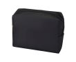 Trousse de voyage en polyester recyclé avec fermeture éclair couleur noir