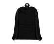 Sac à dos à cordons en sherpa recyclé avec poche frontale 9 L couleur noir