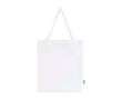 Tote bag en coton biologique avec soufflets latéraux 14 L 180g/m² couleur blanc