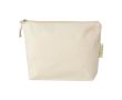 Trousse de toilette en coton bio avec fermeture éclair 1 L 180 g/m² couleur naturel