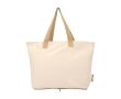 Sac en coton recyclé pliable avec certificat GRS 7 L 140 g/m² couleur naturel