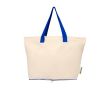 Sac en coton recyclé pliable avec certificat GRS 7 L 140 g/m² couleur bleu roi