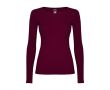 T-shirt femme à manches longues 160 g/m² Roly Direct Extreme  couleur grenat