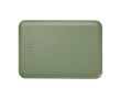 Batterie externe en plastique recyclé fine et élégante 5 000 mAh couleur vert pastel