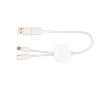 Câble de charge rapide en plastique recyclé synchronisation 5 en 1 couleur blanc