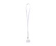 Lanyard téléphone en plastique recyclé et câble de charge 5-en-1 65 W couleur blanc