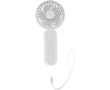Ventilateur portable rechargeable 3 vitesses avec USB-C couleur blanc
