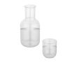Ensemble carafe en verre et verre finition mate, parfaits pour l’eau couleur transparent