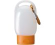 Gel pour les mains de poche avec mousqueton et parfum d'agrumes 30 ml couleur orange