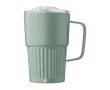 Tasse à emporter en acier inoxydable recyclé avec anse 450ml couleur vert clair