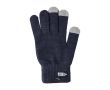 Gants d’hiver RPET avec 3 doigts compatibles écrans tactiles couleur bleu