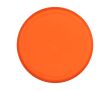 Frisbee rond en plastique recyclé avec finition mouchetée couleur orange