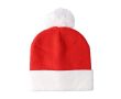 Bonnet de Père Noël en tricot acrylique avec pompon en polyester couleur rouge