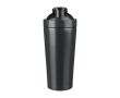 Shaker en acier inox recyclé avec boule mélangeuse métallique 750ml couleur noir