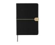 Carnet en feutre recyclé avec fermeture élastique feuilles lignées A5 couleur noir