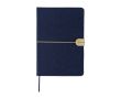 Carnet en feutre recyclé avec fermeture élastique feuilles lignées A5 couleur bleu