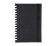 Carnet RPET avec spirale en carton blanc feuilles lignées A5 couleur noir
