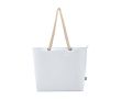 Sac de plage en polyester recyclé avec anses en cordon 23L couleur blanc