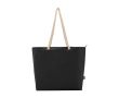 Sac de plage en polyester recyclé avec anses en cordon 23L couleur noir