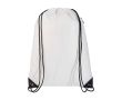 Sac à dos à cordon en non-tissé durable et résistant à la déchirure 5L couleur blanc